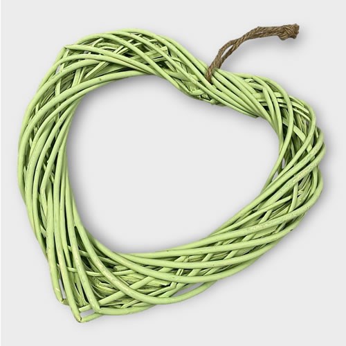 Hanging Willow Heart - Sage Green 35cm