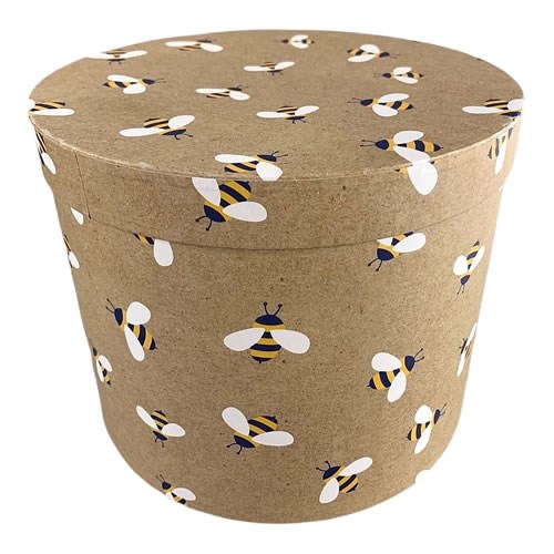 Hat Boxes Kraft Bees Round Wholesale Dutch Flowers Dirdet & Florist