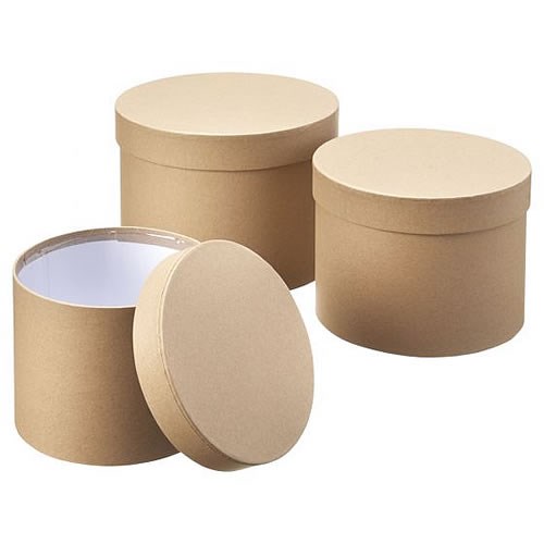 Hat Boxes Round - Symphony Kraft (set of 3)