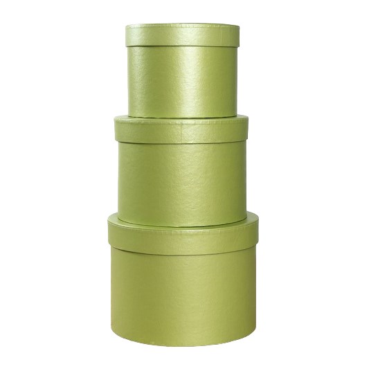 Hat Boxes Round - Symphony Sage Green (set of 3) 