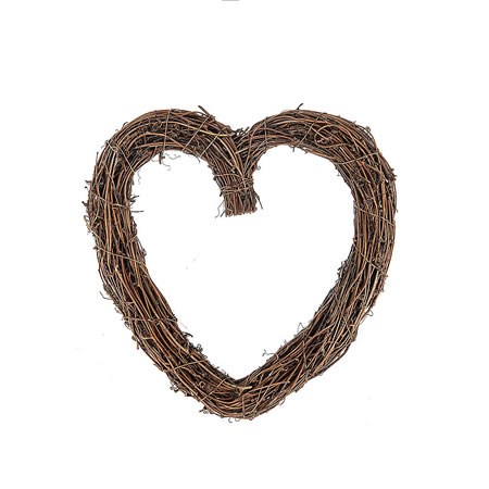 Heart Wreath Natural 30cm
