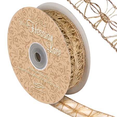 Ribbon Hessian Lace - 25mm 