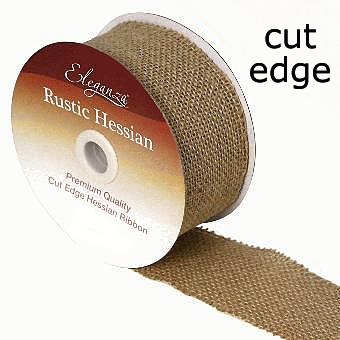 Ribbon - Hessian Natural 50mm (cut edge) 