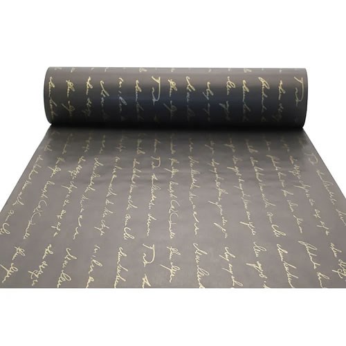Kraft Paper Roll Black Gold Script | Wholesale Dutch Flowers Direct ...