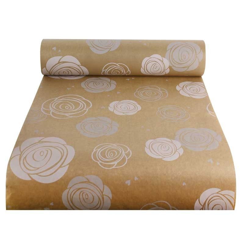 Kraft Paper Roll White Roses 50cmx125m Wholesale Dutch Flowers Direct