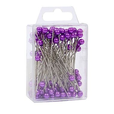 Pins - Lavender Pearl Headed 6cm