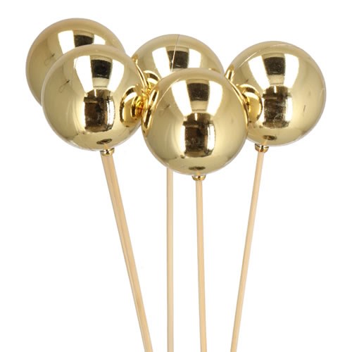 METALLIC BALL PICKS - GOLD