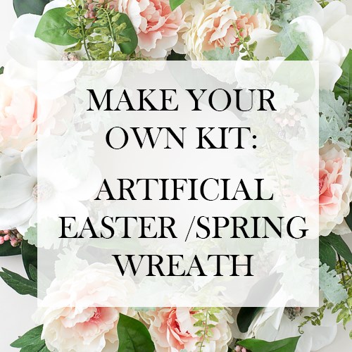 Make your Own Kit £25: Artificial Flower Spring Wreath (inc VAT)