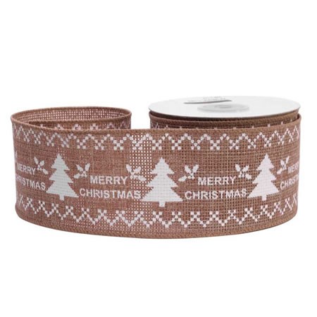 Ribbon Merry Christmas Natural 