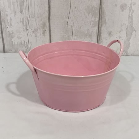 Metal Bucket Pink with Handles 11cm 