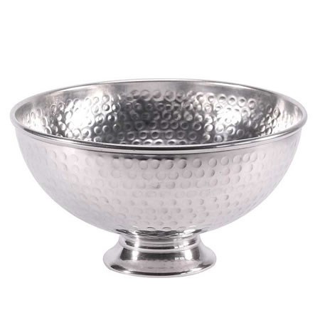 Punch Bowl - Dimpled Shiny Silver