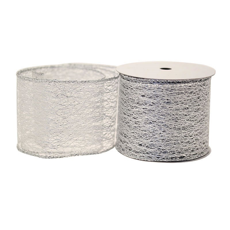 Ribbon Metallic Silver Webbing