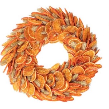 Xmas Wreath Orange Slices and Wheat - Clearance