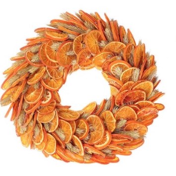Xmas Wreath Orange Slices and Wheat - Clearance