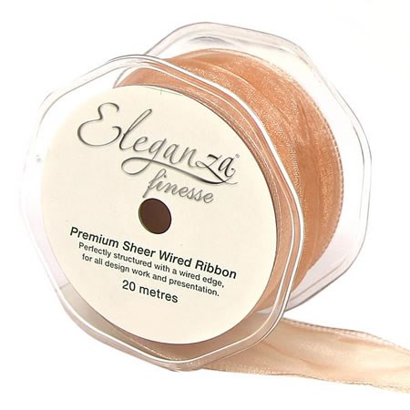 Ribbon Organza Rose Gold - 50mm  