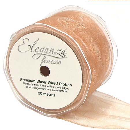 Ribbon Organza Rose Gold - 70mm