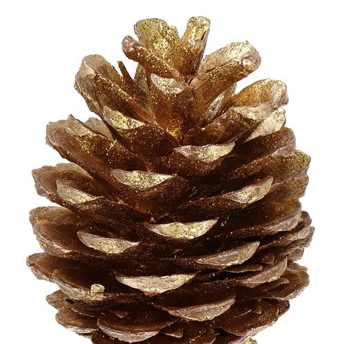 PINE CONE PICKS - GOLD GLITTER