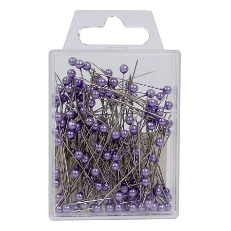 Pins - Lilac Pearl Headed 4cm