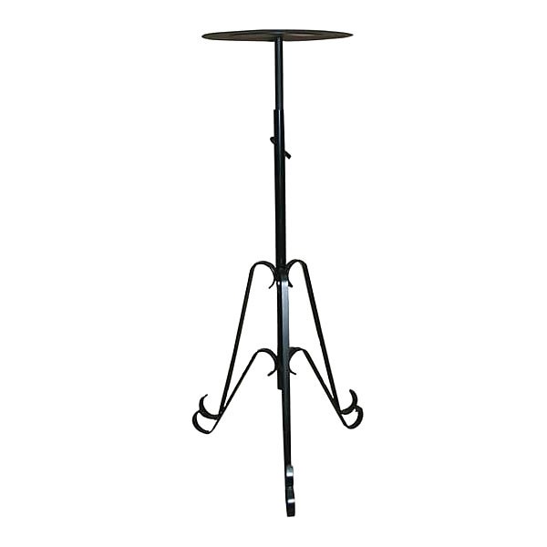 Pedestal Stand - Black Telescopic Flat Top