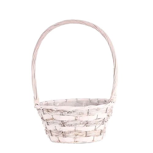 Oval Pickwell Basket - White Washed