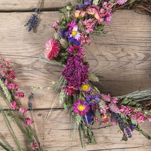 DIY Dried Flower Vine Ring Kit - Pink