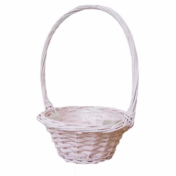 Pink Willow Basket - 20cm wide