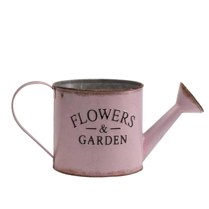 Zinc Watering Can - Pink