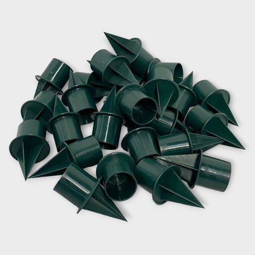 Plastic Candle Holders Small Green - 2.5cm