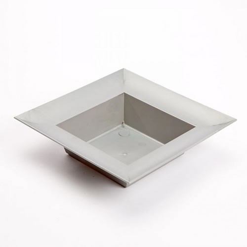 Plastic Square Designer Bowl Silver