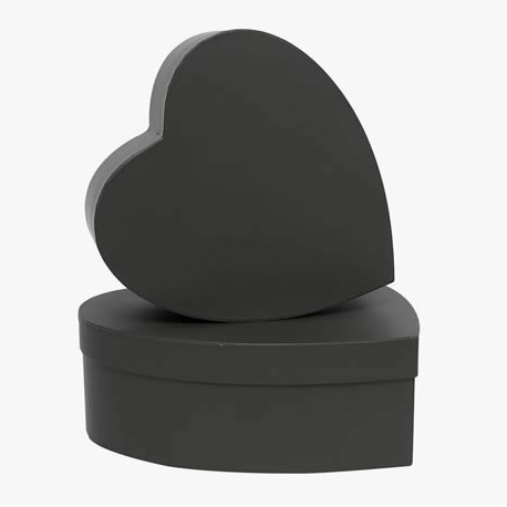 Presentation Boxes - Black Heart (Set of 2)