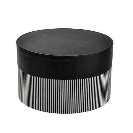 Hat Boxes Round - Black Stripes