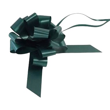 Ribbon Pull Bows Green - 30mm