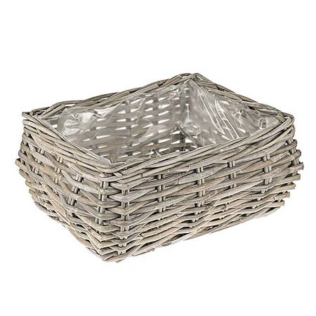 Rattan Basket - Medium Rectangle Planter