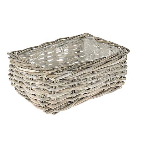 Rattan Basket - Small Rectangle Planter