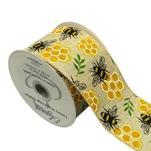 Ribbon Bee & Honeycomb - Wire Edge