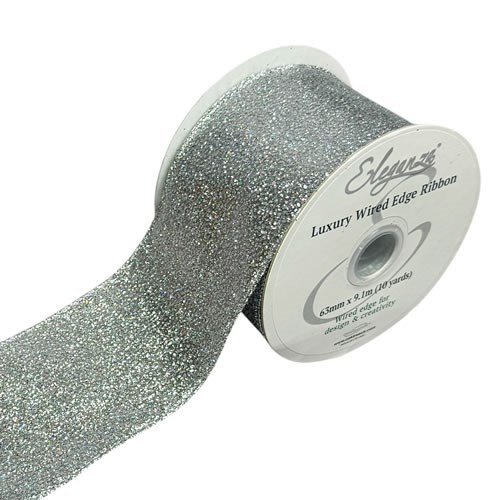 Ribbon - Festive Silver Sparkle