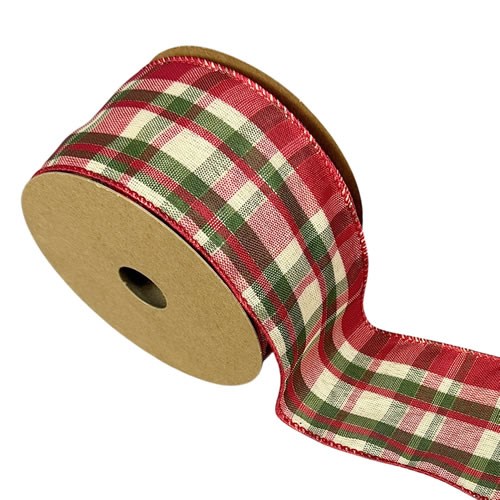 Ribbon - Festive Tartan Red & Green