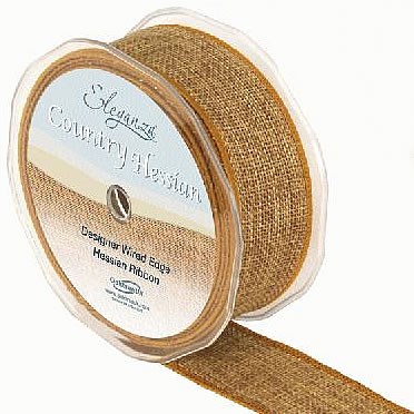 Ribbon Hessian Tan - 38mm