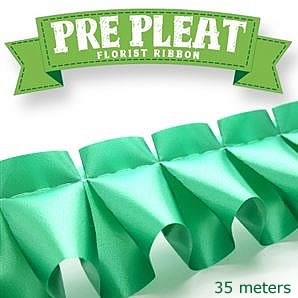 Ribbon Pre Pleat - Emerald Green 