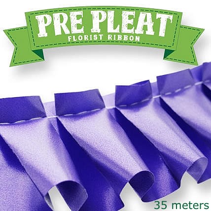 Ribbon Pre Pleat - Purple