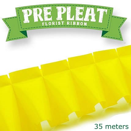 Ribbon Pre Pleat - Yellow
