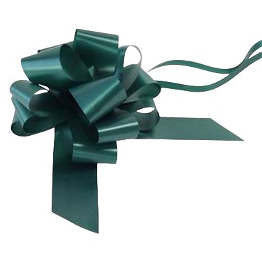 Ribbon Pull Bows Green - 50mm