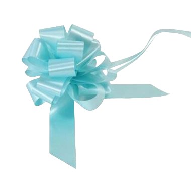 Ribbon Pull Bows Light Blue - 30mm