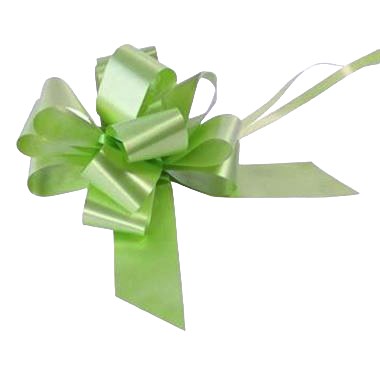 Ribbon Pull Bows Lime Green - 50mm