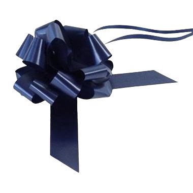 Ribbon Pull Bows Navy Blue - 30mm 