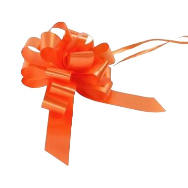 Ribbon Pull Bows Orange - 30mm