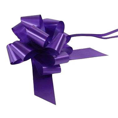 Ribbon Pull Bows Purple - 50mm