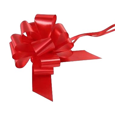 Ribbon Pull Bows Red - 50mm