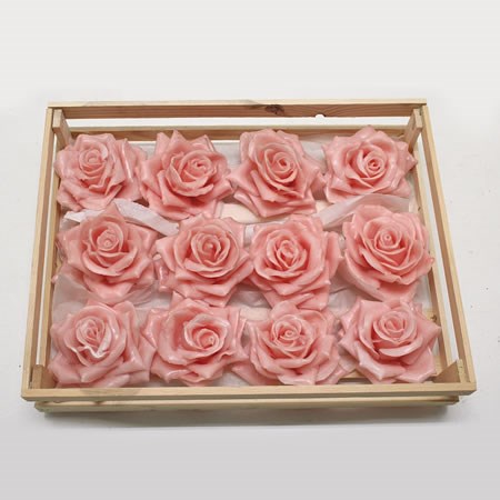 Rose Heads Waxed - Pink