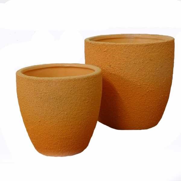 Orange Rustic Pots (Set of 2)